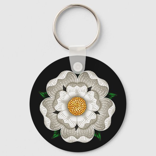 Porte-clés Rose blanche de York (Recto)