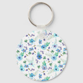 Porte-clés Rose bleu (Recto)