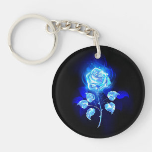 Porte-clés Rose bleu brûlant