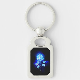 Porte-clés Rose bleu brûlant