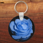 Porte-clés Rose bleu unique (Recto)