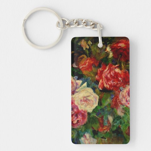 Porte-clés Rose, célèbre peinture Renoir, (Devant)
