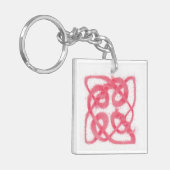 Porte-clés ROSE CELTIC KNOT Carré Porte - clé acrylique (Devant gauche)