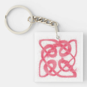 Porte-clés ROSE CELTIC KNOT Carré Porte - clé acrylique