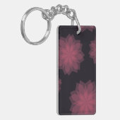 Porte-clés Rose, cool, tendance, abstraction de fleurs modern (Devant gauche)