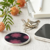Porte-clés Rose, cool, tendance, abstraction de fleurs modern (Côté)