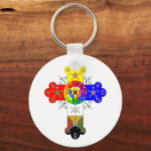 Porte-clés Rose-Croix maçonnique (Recto)