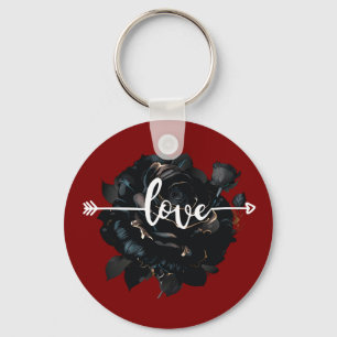 Porte-clés Rose d'amour