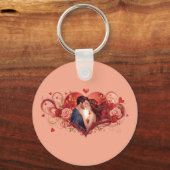 Porte-clés Rose d'Amour Éternel (Verso)