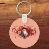 Porte-clés Rose d'Amour Éternel (Recto)