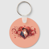 Porte-clés Rose d'Amour Éternel (Verso)