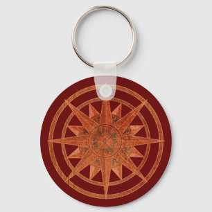 Porte-clés Rose de boussole