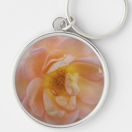Porte-clés Rose de couleur pêche (Devant)