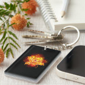 Porte-clés Rose de feu en fleurs (Devant droit)
