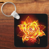 Porte-clés Rose de feu en fleurs (Recto)