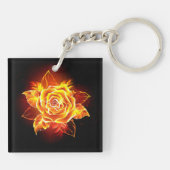 Porte-clés Rose de feu en fleurs (Dos)