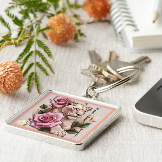 Porte-clés "Rose de la force" (Côté)