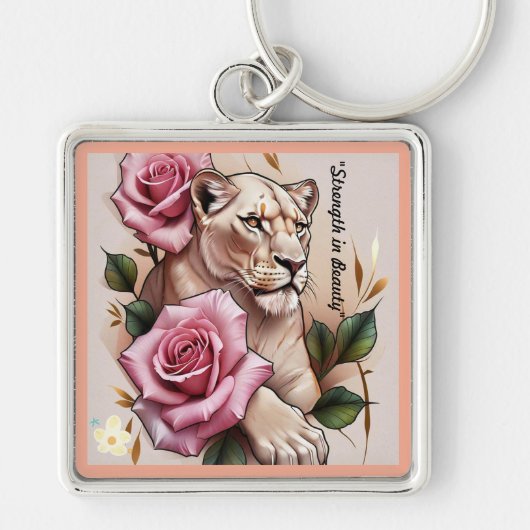 Porte-clés "Rose de la force" (Devant)