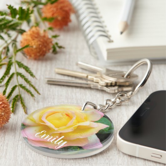 Porte-clés Rose de la paix (Devant droit)