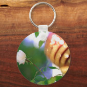 Porte-clés Rose de Noël blanc (Recto)