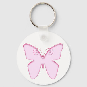 Porte-clés rose de papillon