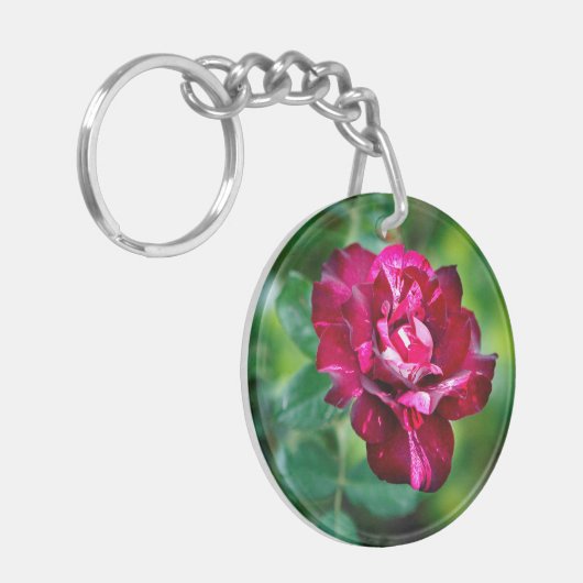 Porte-clés Rose de tigre violet (Devant gauche)