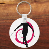 PORTE-CLÉS ROSE DE TWIRLER/NOIR (Recto)