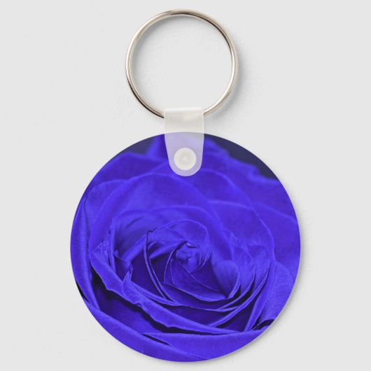 Porte-clés Rose de velours bleu (Recto)