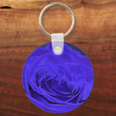 Porte-clés Rose de velours bleu (Recto)