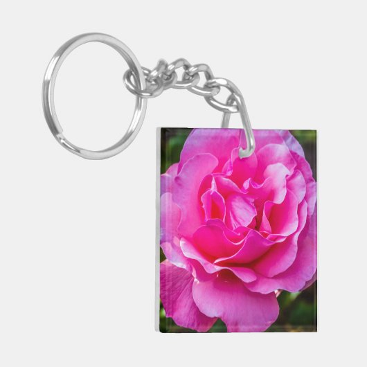 Porte-clés Rose délicate. (Devant gauche)