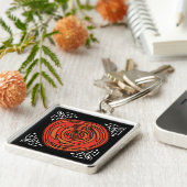 Porte-clés Rose désossé (Carré Premium) (Côté)