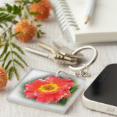 Porte-clés Rose en automne (Devant Droit)