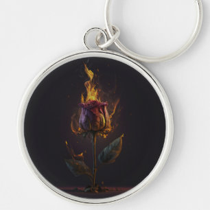 Porte-clés rose en feu