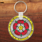 Porte-clés Rose en verre (Recto)