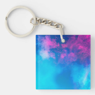Porte-clés Rose et bleu Smoke Zazzle_Growshop