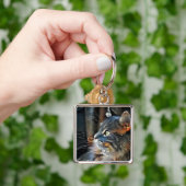 Porte-clés Rose et lumière magique (main)