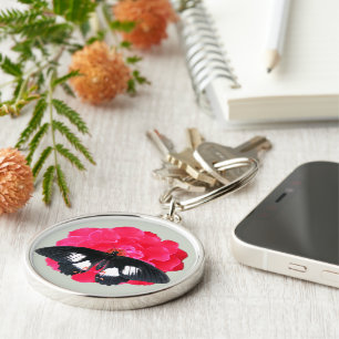 Porte-clés Rose et Swallowtail