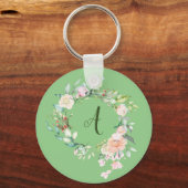 Porte-clés Rose Garland Garland Script Monogramme (Recto)