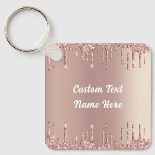 Porte-clés Rose Gold Blush Parties scintillant Drivers Your T
