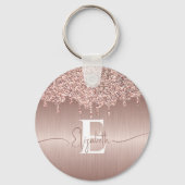 Porte-clés Rose Gold brossé Parties scintillant de  de métal  (Recto)