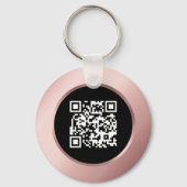 Porte-clés Rose Gold Business Logo QR Code Employé Porte - cl (Verso)