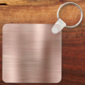 Porte-clés Rose Gold Foil trois lettres Monogramme (Verso)