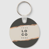 Porte-clés Rose gold glitter black modern elegant budget (Recto)
