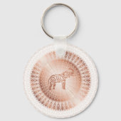 Porte-clés Rose Gold Mandala Elephant (Verso)