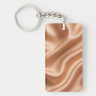 Porte-clés Rose Gold Satin Soie Motif Abstrait Luxe