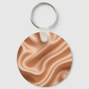 Porte-clés Rose Gold Satin Soie Motif Abstrait Luxe