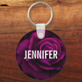 Porte-clés Rose gothique, bougie, parchemin et emplacement (Recto)