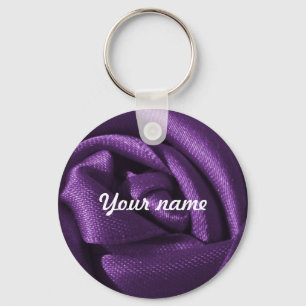 Porte-clés Rose gothique foncé mauve personnalisé