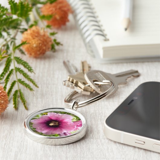 PORTE-CLÉS ROSE HOLLYHOCK (Côté)