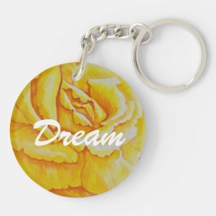 Porte-clés Rose jaune